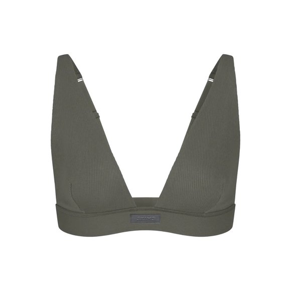 SKIMS Other - Skims Cotton Plunge Bralette - Juniper